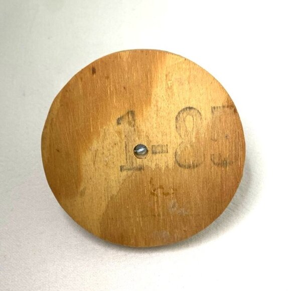 Vintage Poly Resin Pumpkin Figurine Jack-o-Lantern Wood Mount Hand Made Grumpy - Picture 5 of 5